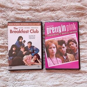 The Breakfast Club & Pretty Pink DVD Bundle 🤍💫🩷